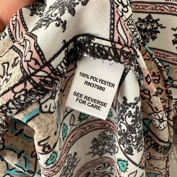 (B32)Cato | Boho Floral Patch Work Top - Picture 7 of 7